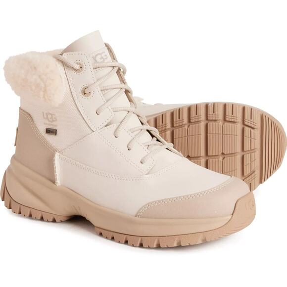 UGG Yose Fluff‎ V2 Women's Waterproof Insulated Boots White Pine NEW - Picture 1 of 7